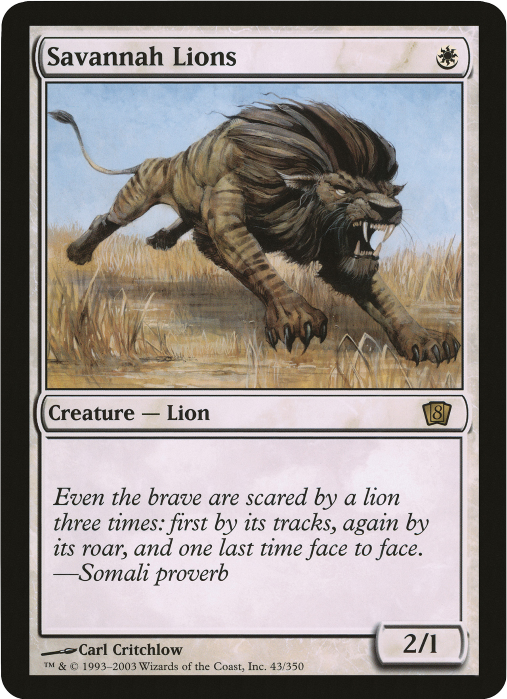 Savannah Lions (Oversized) [Eighth Edition Box Topper]-1