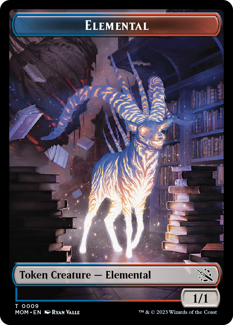 Elemental (22) // Elemental (9) Double-Sided Token [March of the Machine Commander Tokens]-2