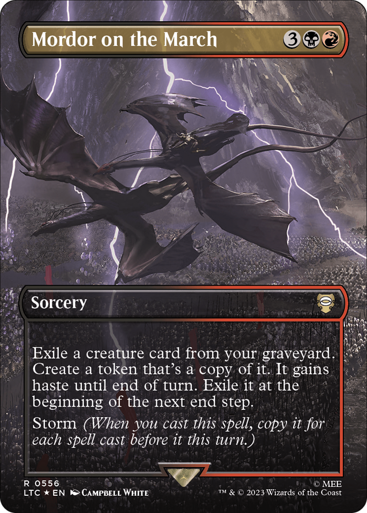 Mordor on the March (Borderless) (Surge Foil) [The Lord of the Rings: Tales of Middle-Earth Commander]-1