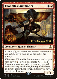 Tilonalli's Summoner [Rivals of Ixalan Prerelease Promos]-1