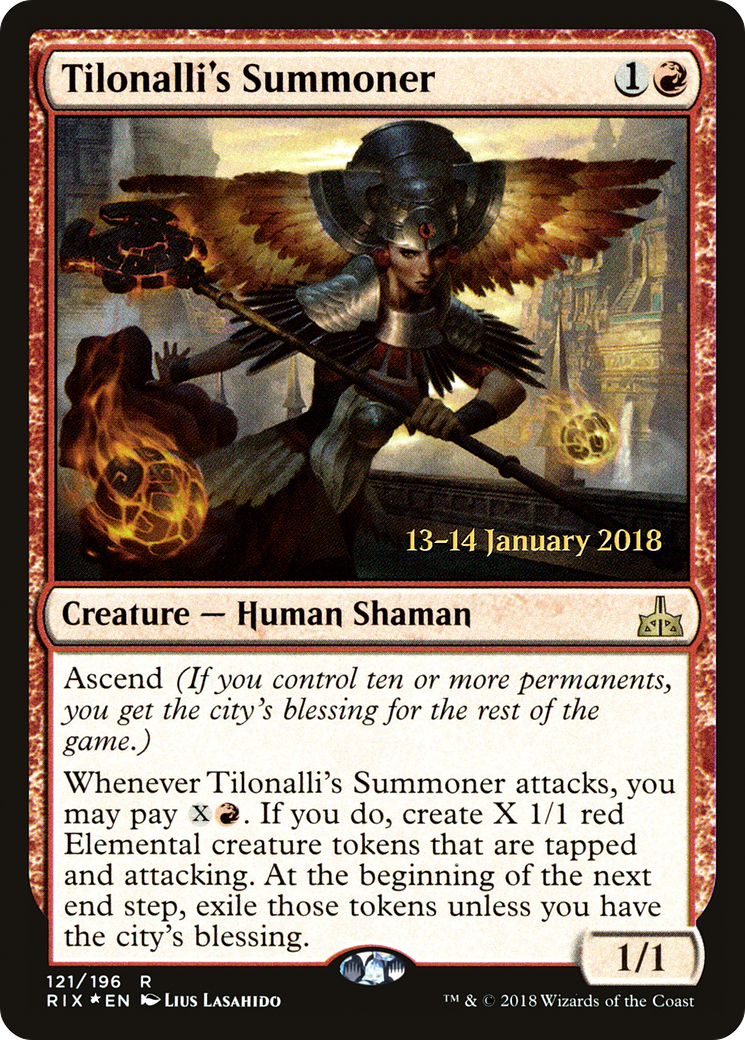 Tilonalli's Summoner [Rivals of Ixalan Prerelease Promos]-1