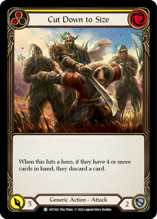 Cut Down to Size (Yellow) [OUT202] (Outsiders)  Rainbow Foil-2