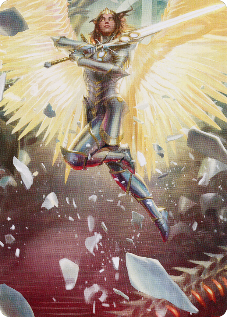 Archangel Elspeth // Archangel Elspeth (AMOM-001) - March of the Machine Art Series (Borderless)-1