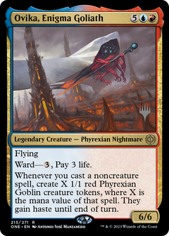 Ovika, Enigma Goliath (Promo Pack) [Phyrexia: All Will Be One Promos]-1