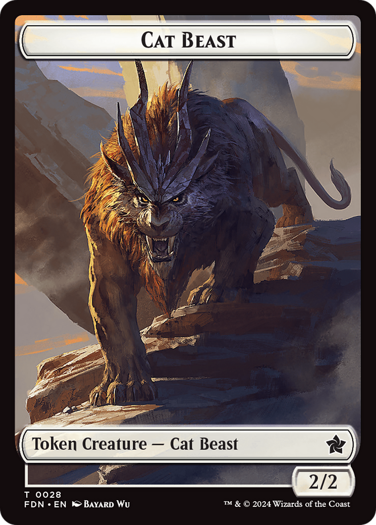 Cat Beast (TFDN-028) - Foundations Tokens Foil-1