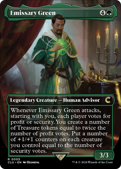 Emissary Green (Borderless) [Ravnica: Clue Edition]-1