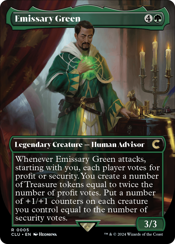 Emissary Green (Borderless) [Ravnica: Clue Edition]-1