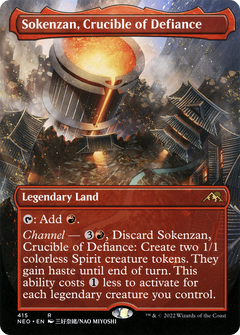 Sokenzan, Crucible of Defiance (Borderless Alternate Art) [Kamigawa: Neon Dynasty]-1