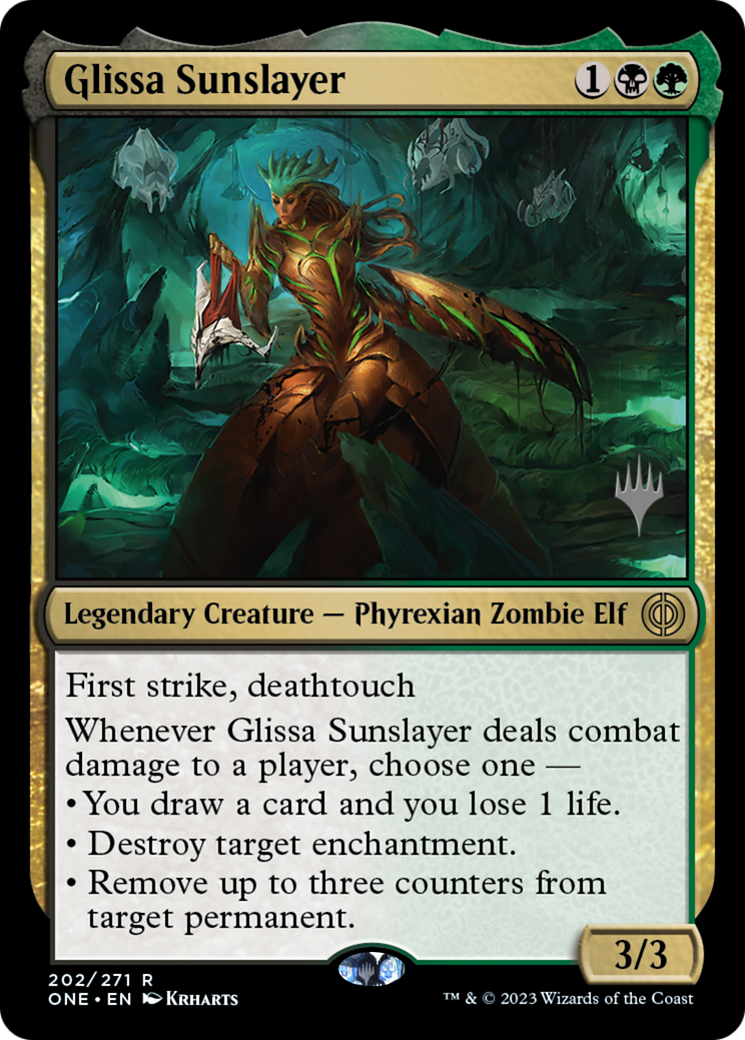 Glissa Sunslayer (Promo Pack) [Phyrexia: All Will Be One Promos]-1