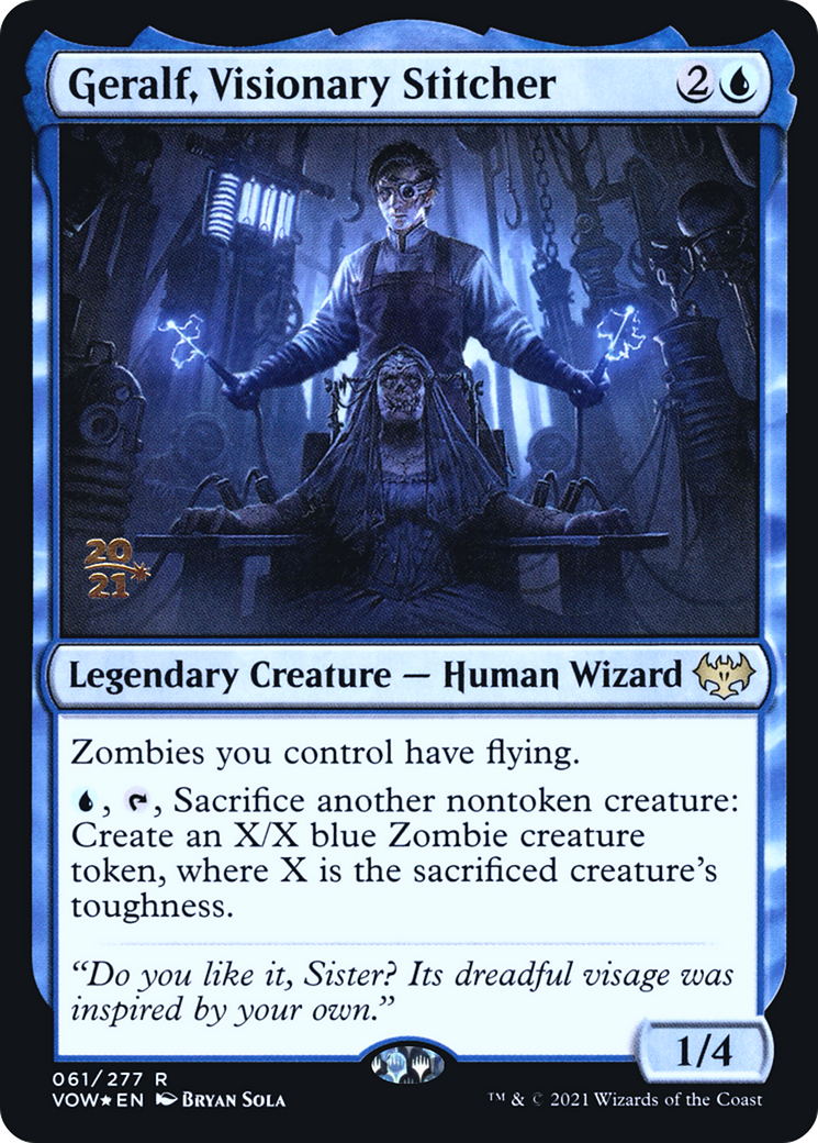 Geralf, Visionary Stitcher [Innistrad: Crimson Vow Prerelease Promos]-1