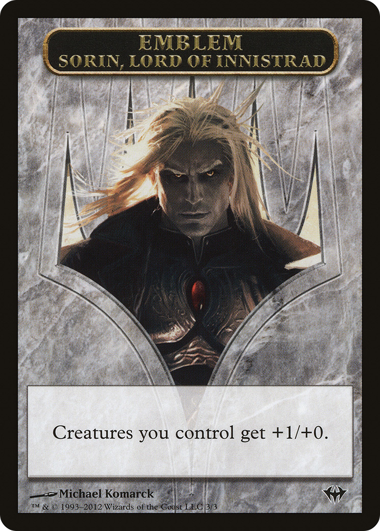 Sorin, Lord of Innistrad Emblem [Dark Ascension Tokens]-1