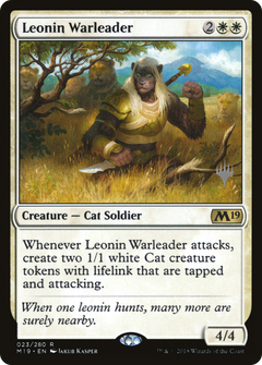 Leonin Warleader (Promo Pack) [Core Set 2019 Promos]-1