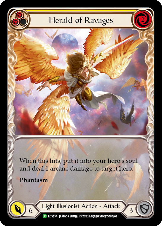 Herald of Ravages (Yellow) (Extended Art) [LGS154] (Promo)  Rainbow Foil-1