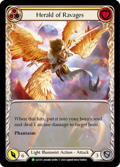 Herald of Ravages (Yellow) (Extended Art) [LGS154] (Promo)  Rainbow Foil-1