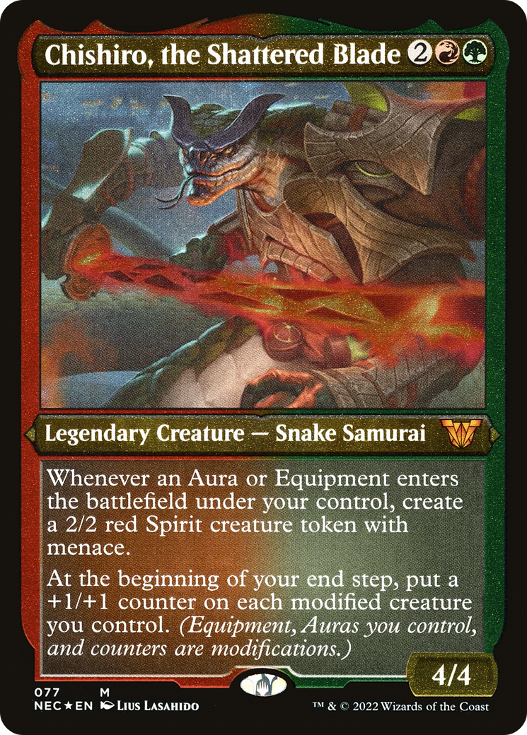 Chishiro, the Shattered Blade (Showcase Display Commander) [Kamigawa: Neon Dynasty Commander]-1