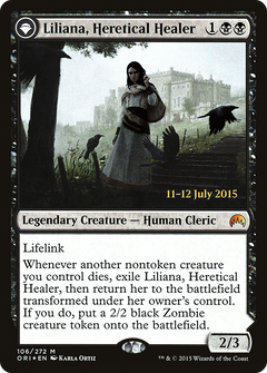 Liliana, Heretical Healer // Liliana, Defiant Necromancer [Magic Origins Prerelease Promos]-3