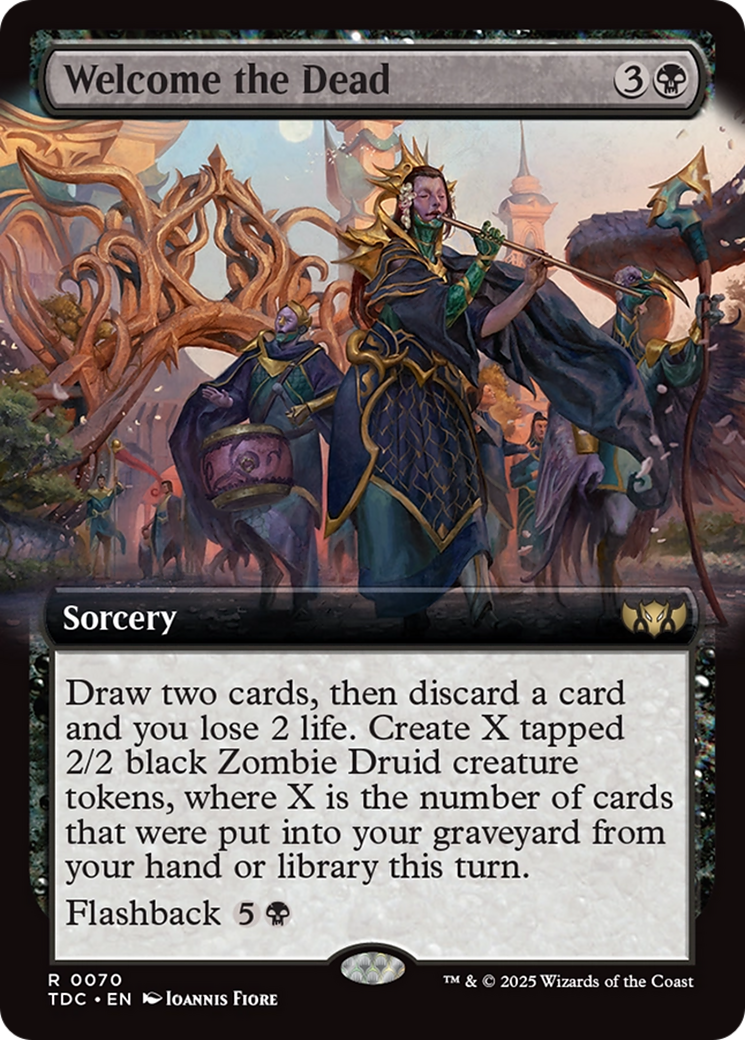 Welcome the Dead (Extended Art) (TDC-070) - Commander: Tarkir: Dragonstorm: (Extended Art)-1