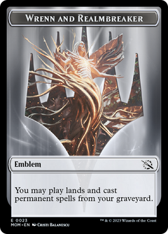 Soldier // Wrenn and Realmbreaker Emblem Double-Sided Token [March of the Machine Tokens]-2