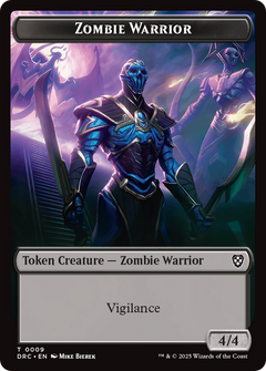 Zombie Army // Zombie Warrior Double-Sided Token [Aetherdrift Tokens]-2