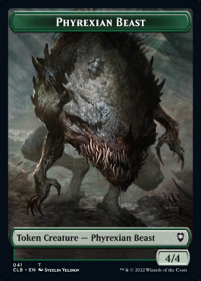 Phyrexian Beast // Wurm Double-Sided Token [Commander Legends: Battle for Baldur's Gate Tokens]-1