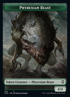 Phyrexian Beast // Wurm Double-Sided Token [Commander Legends: Battle for Baldur's Gate Tokens]-1