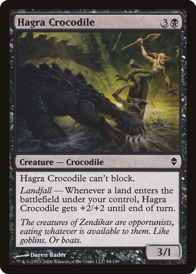 Hagra Crocodile [Zendikar]-1