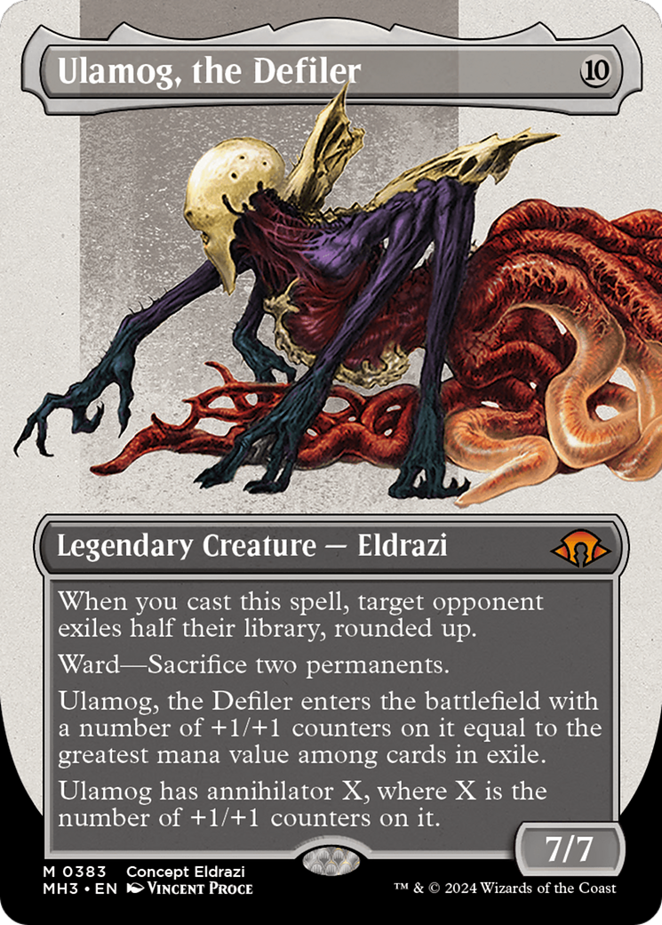 Ulamog, the Defiler (Borderless) (MH3-383) - Modern Horizons 3 (Borderless)-1