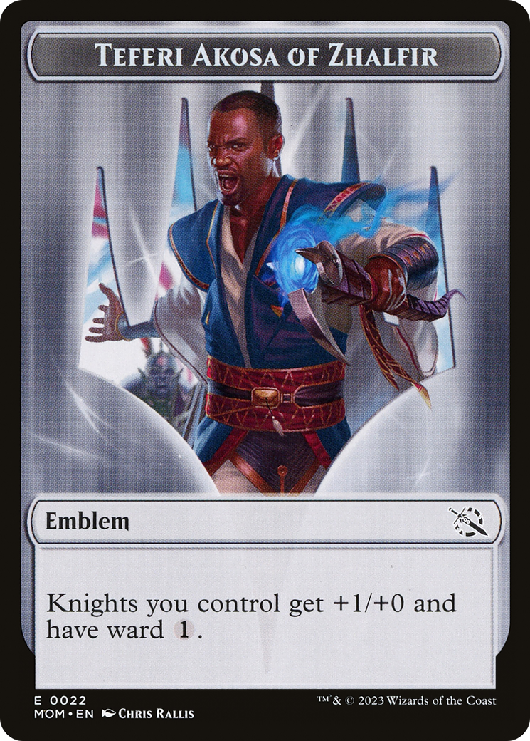Teferi Akosa of Zhalfir Emblem (TMOM-022) - March of the Machine Tokens-1