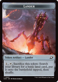 Human Soldier // Lander (0007) Doubled-Sided Token [Edge of Eternities Tokens]-2