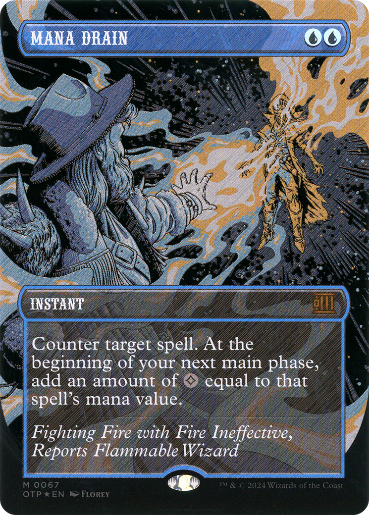 Mana Drain (Textured Foil) [Outlaws of Thunder Junction: Breaking News]-1