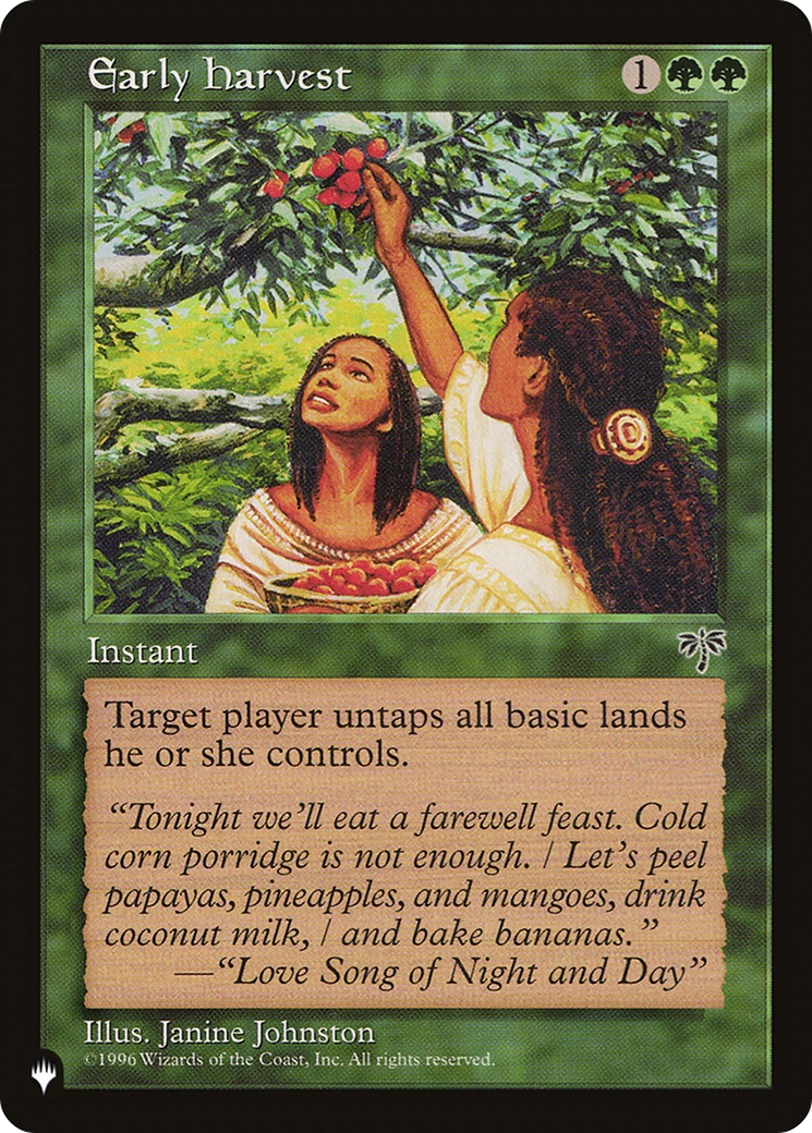 Early Harvest [The List]-1