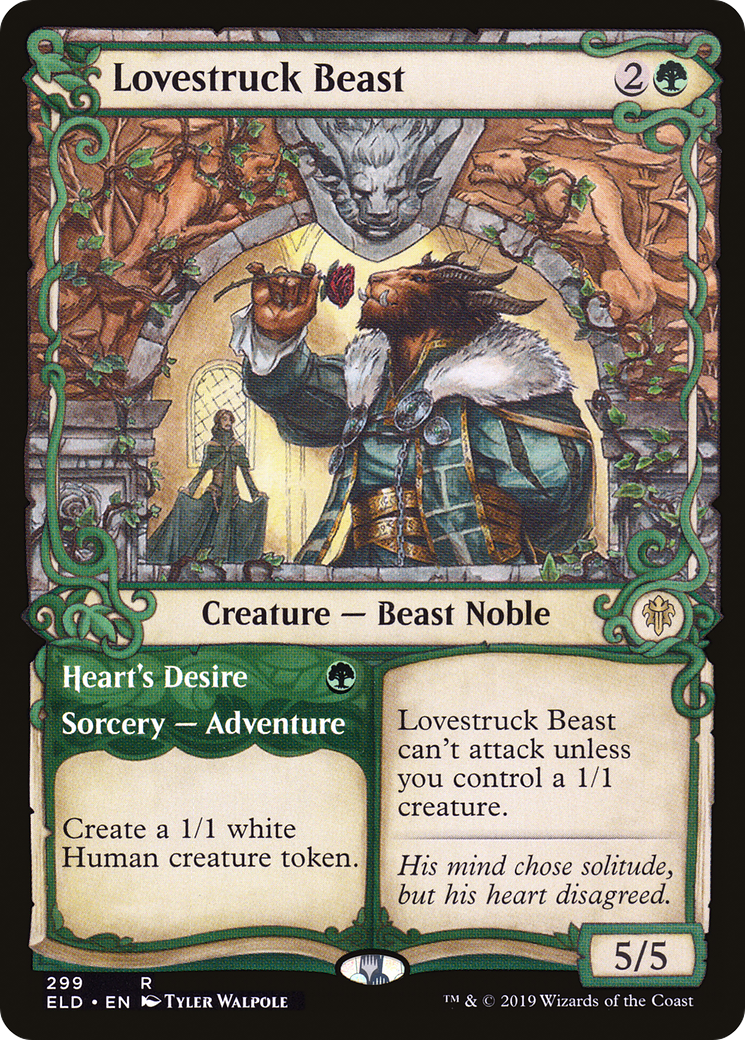 Lovestruck Beast // Heart's Desire (Showcase) [Throne of Eldraine]-1
