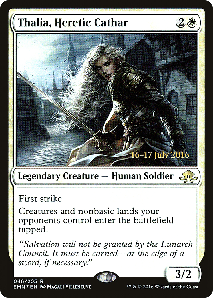 Thalia, Heretic Cathar [Eldritch Moon Prerelease Promos]-1
