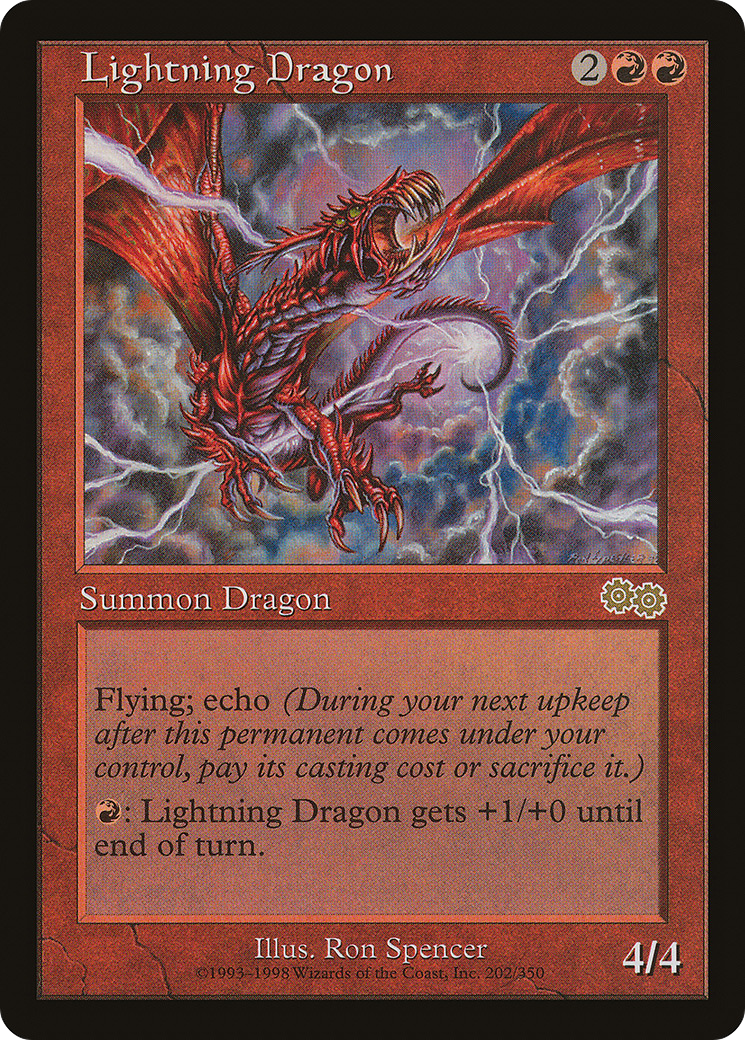 Lightning Dragon [Urza's Saga]-1