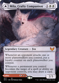 Mila, Crafty Companion // Lukka, Wayward Bonder (Borderless) [Strixhaven: School of Mages]-3