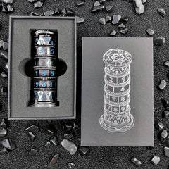 Blue Metal Spinning Dice Set-1