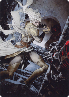 Thalia, Guardian of Thraben // Thalia, Guardian of Thraben (AMOM-067) - March of the Machine Art Series (Borderless) Foil-3