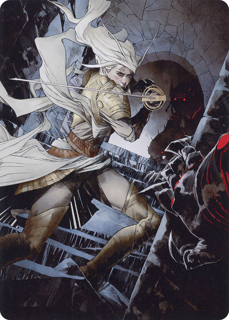 Thalia, Guardian of Thraben // Thalia, Guardian of Thraben (AMOM-067) - March of the Machine Art Series (Borderless)-3