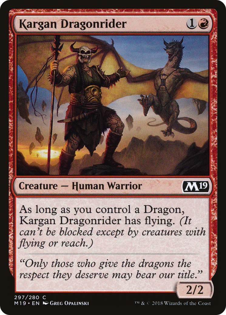 Kargan Dragonrider [Core Set 2019]-1