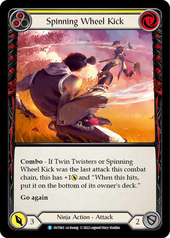 Spinning Wheel Kick (Yellow) [OUT063] (Outsiders)  Rainbow Foil-2