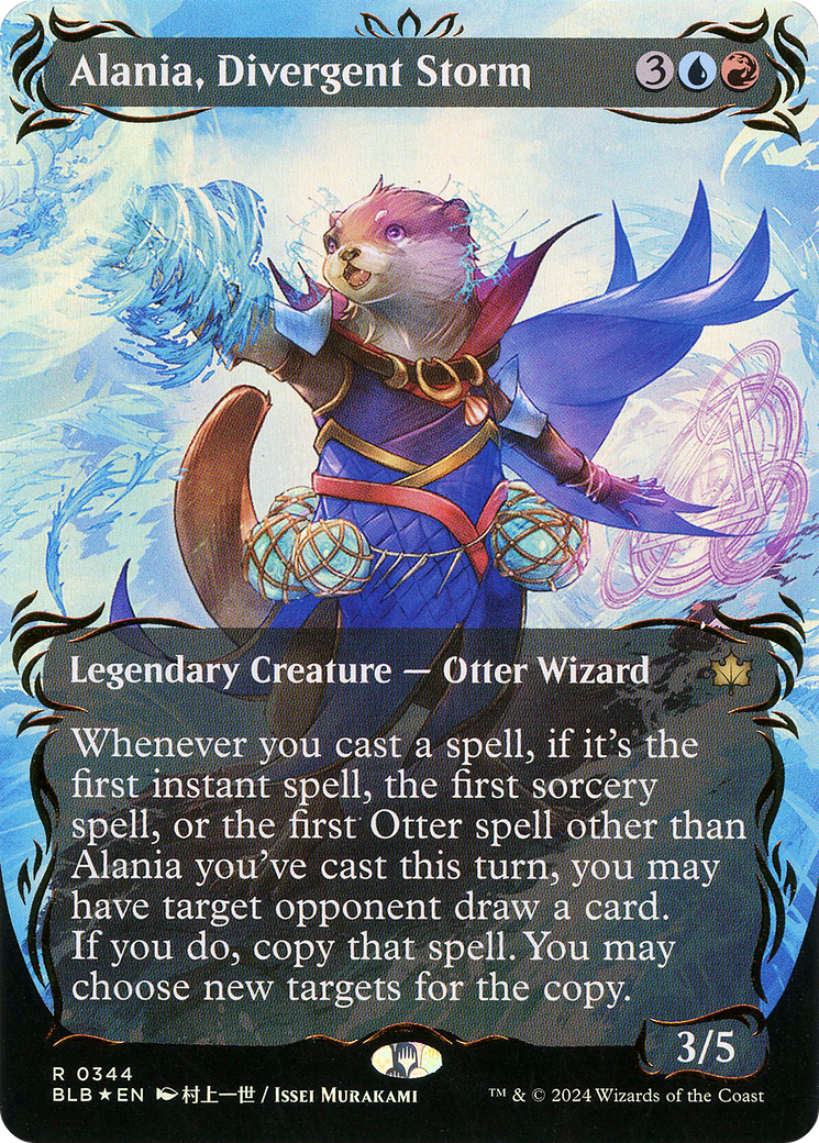 Alania, Divergent Storm (Borderless) (Raised Foil) [Bloomburrow]-1