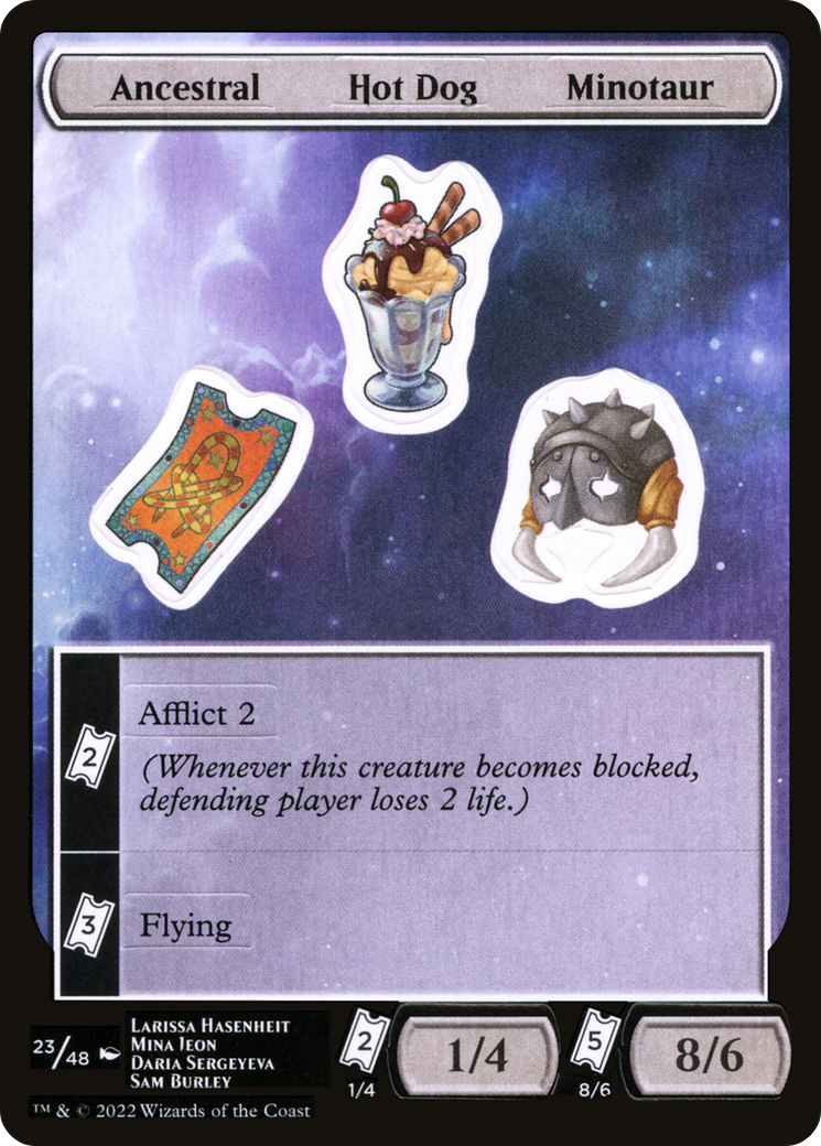 Ancestral Hot Dog Minotaur [Unfinity Stickers]-1