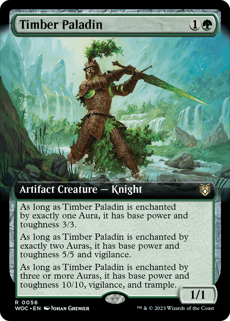 Timber Paladin (Extended Art) [Wilds of Eldraine Commander]-1