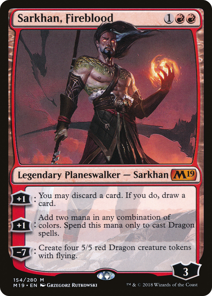 Sarkhan, Fireblood [Core Set 2019]-1
