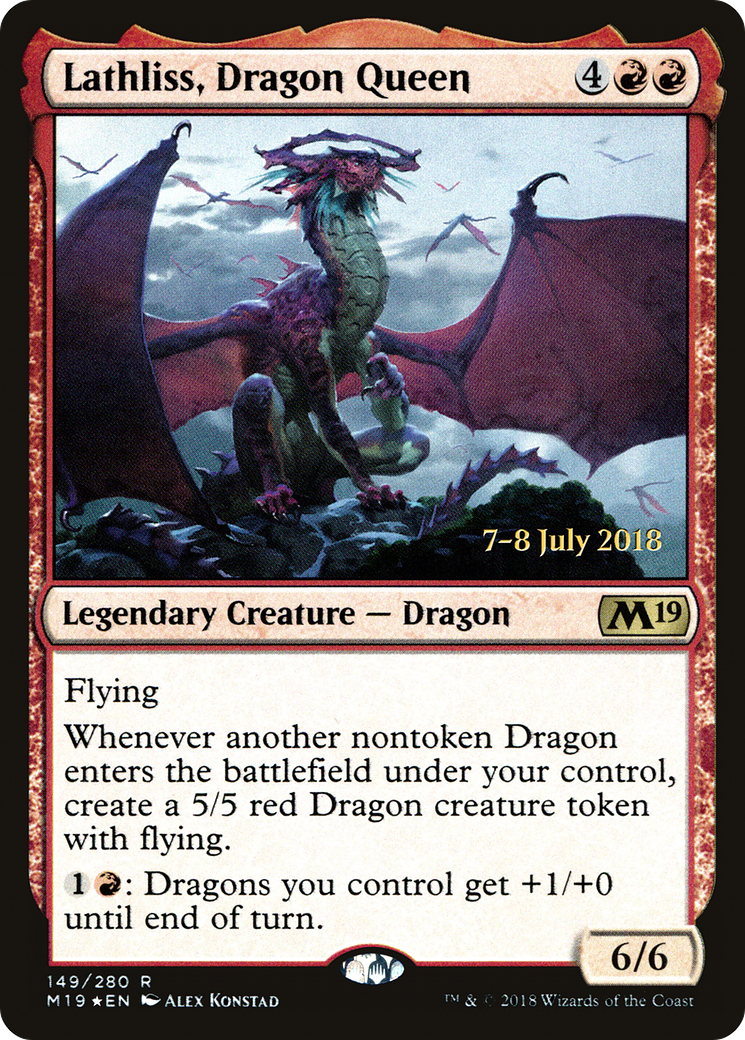 Lathliss, Dragon Queen [Core Set 2019 Prerelease Promos]-1