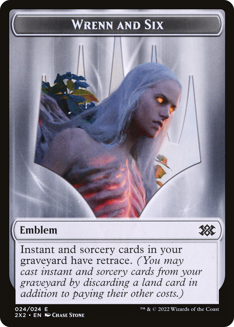 Wrenn and Six Emblem (T2X2-024) - Double Masters 2022 Tokens Foil-1