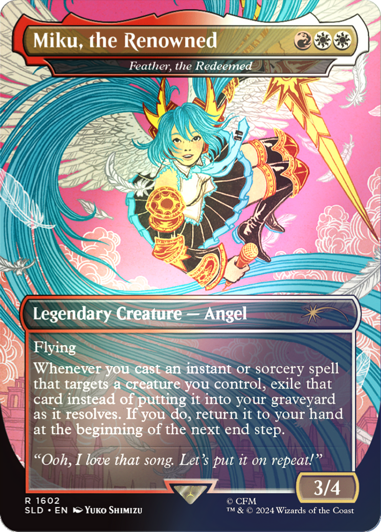 Miku, the Renowned - Feather, the Redeemed (Rainbow Foil) [Secret Lair Drop Series]-1