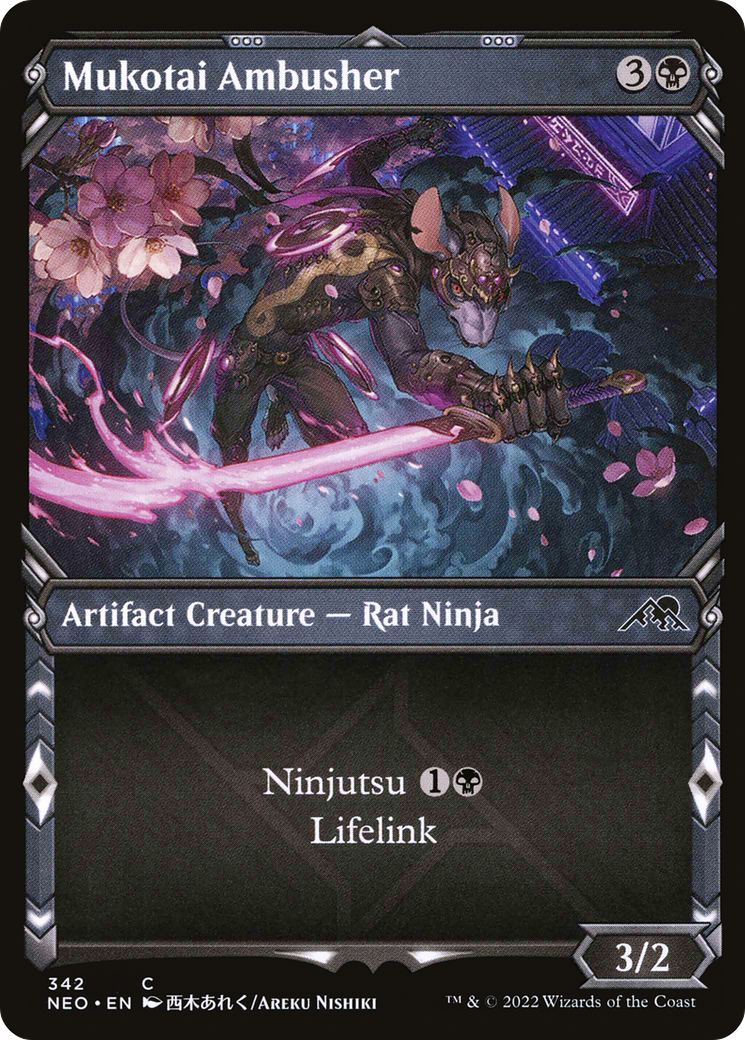 Mukotai Ambusher (Showcase Ninja) [Kamigawa: Neon Dynasty]-1