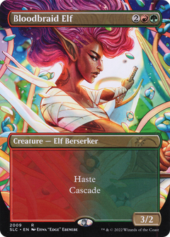 Bloodbraid Elf (Borderless Alternate Art) [Secret Lair Countdown Kit]-1