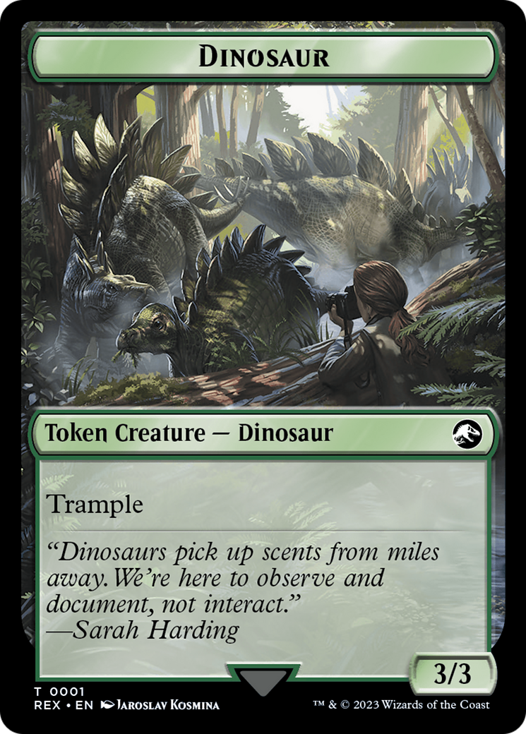 Gnome // Dinosaur (0001) Double-Sided Token [The Lost Caverns of Ixalan Tokens]-2